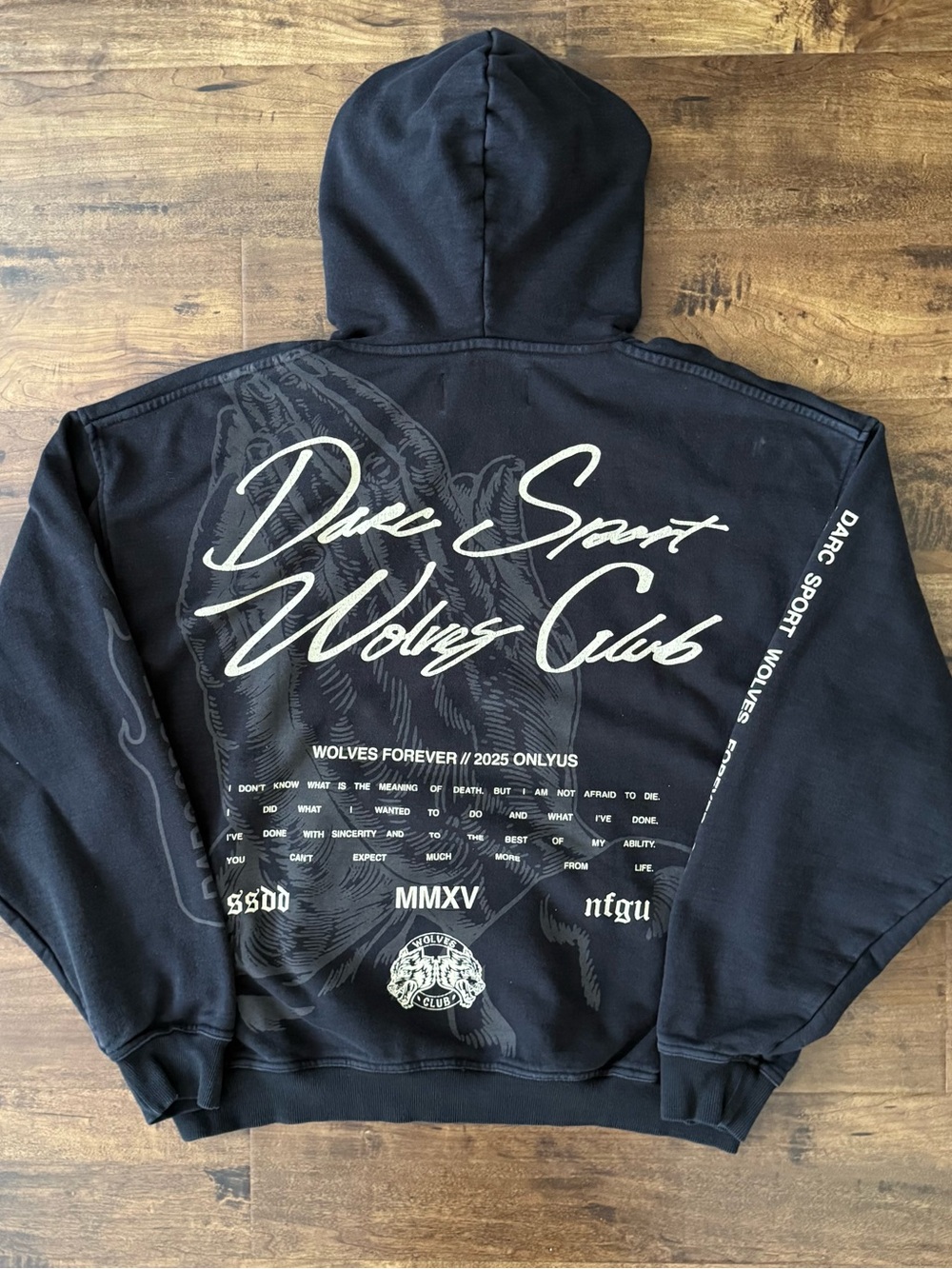 Darc Sport Wolves Club Hoodie Large #67/1000 Limited Edition Black